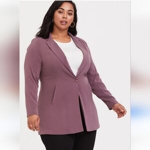 Torrid Drape longline blazer,Mauve‎ color,1X